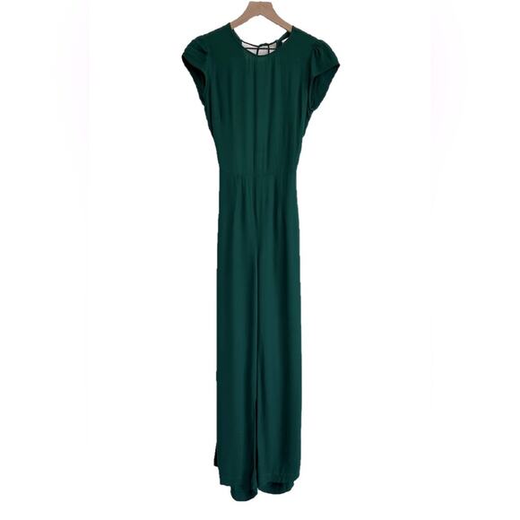 Reformation Mayer Jumpsuit in Emerald Green Size 2 - Picture 9 of 12